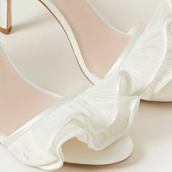 NEW Loeffler Randler, Estella Pearl Ruffle Heeled Sandal, Size 8.5 - Picture 3 of 10